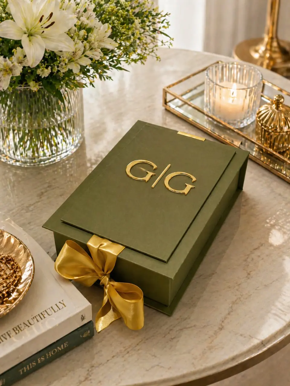 Caixa Verde Oliva Personalizada